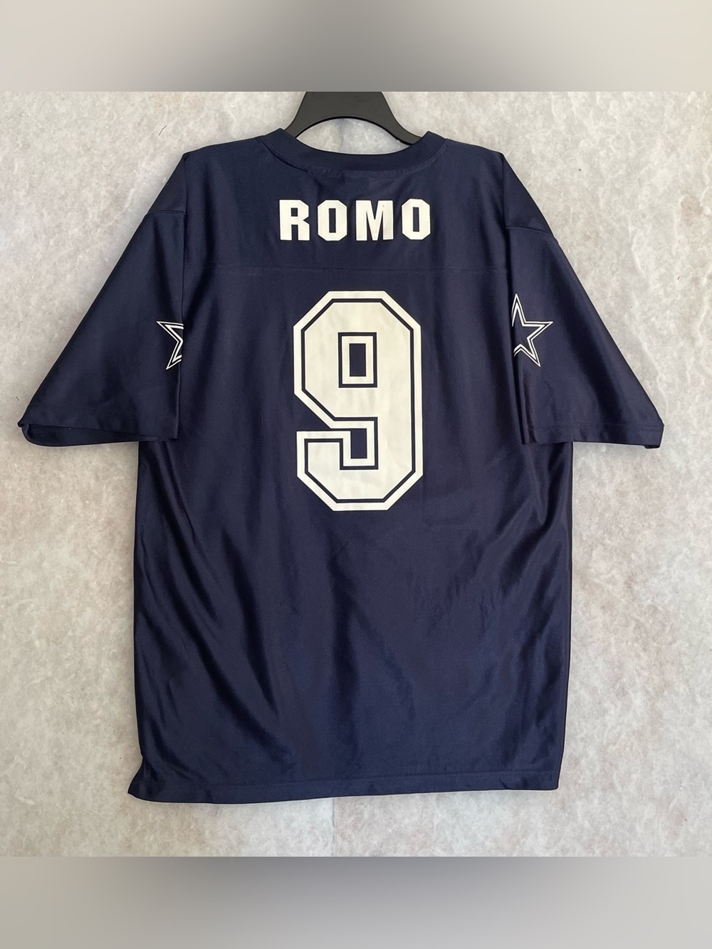 Navy blue DALLAS COWBOYS TONI ROMO #9 Football Jersey (SKU609)